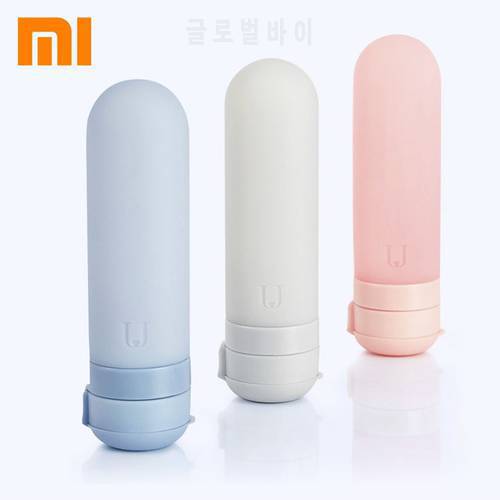 3pcs/pack YouPin U Travel Silicone Bottle Set Portable Easy Soft Skin-Friendly Healthy Safe 50ml x 3Pcs Blue Pink Gray