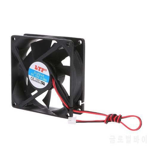 ANENG HOT 80 x 80 x 25mm 12V 2-pin brushless cooling fan for computer CPU System Heatsink Brushless Cooling Fan