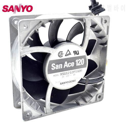 New 12cm 120mm high temperature fan speed fan violence 12038 12V 4A 9SG1212P1G06 for SANYO