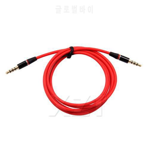 High Quality 4-Pole 3.5mm Jack Aux Audio Cable Male to Male Audio Red Cable for 3.5 Car MP3 MP4 Headphone Speaker Extension cord