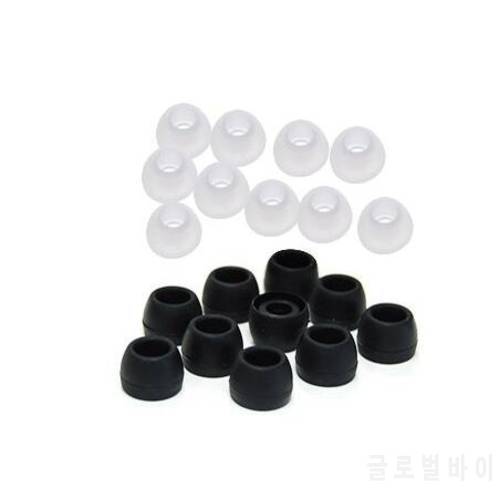 5 Pairs Small Black Color and 5 Pairs Clear Color Silicone Replacement Ear Buds Tips
