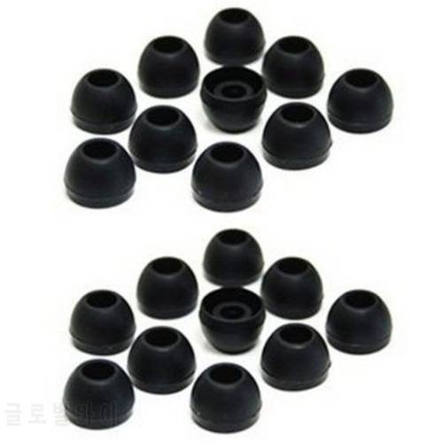 Silicone Replacement C Tips for Audio-Technica/Monster/Sony/Ultimate Ears Sharp/Sennheiser/TDK/Griffin and JVC -10 Pairs- Black
