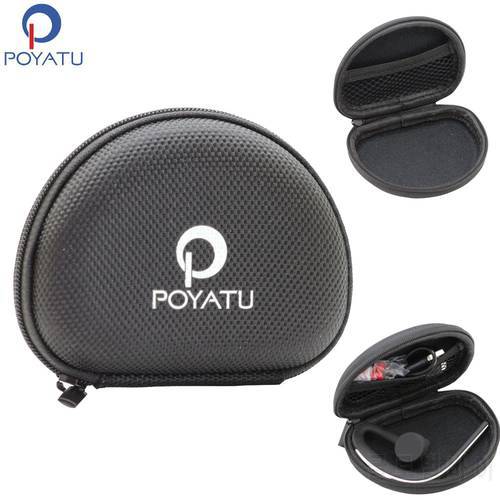 POYATU Portable Earphone Case Bag Storage For Jabra Storm Sport Pace Pulse Step ROX Halo Free Wireless Bluetooth Headset Earbud