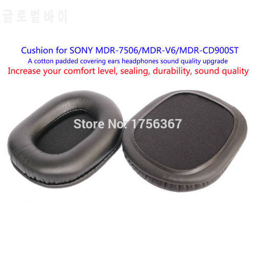 High quality Protein fur earcap upgrade replacement for Sony MDR-7506 MDR-V6 MDR-CD900ST Headset ( Improve the sound quality)