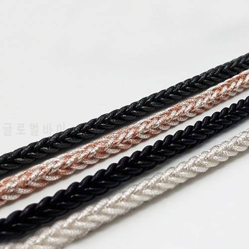 1m High Quality DIY Earphone Cable Transparent 8 share 56core silver Pure Silver Plated Headphone Wire Audio