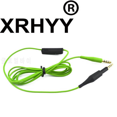 XRHYY Green Replacement Cable Audio Cord with Mic and Volum For AKG K430 K450 K451 K452 Q460 K480 K490 K495 Headphones