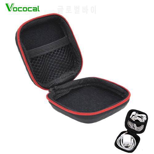 Vococal Portable Square PU EVA Hard Protective Carry Storage Case Bag Pouch Box for Earphone Headphone Earbud Cable Memory Card