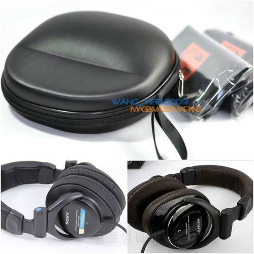 Hard Travel Case Box & Carrying Bag Pouch Groups For SONY MDR-V600 V900 V7509 Z600 Headphone Metal Wire Drawing Pattern