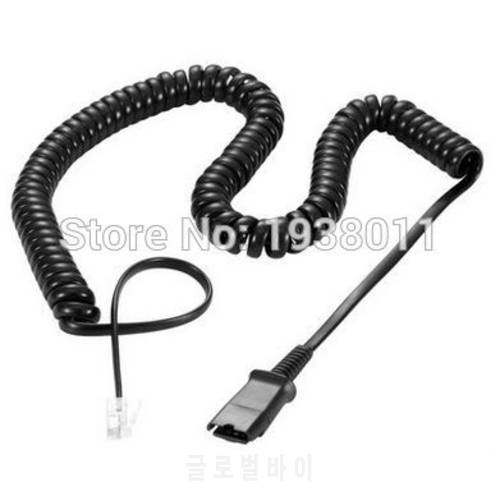 QD to RJ9 Modular Plug Coiled Cable DIRECT CONNECT to Telephone for Avaya 2400 4600 series, Mitel,Nortel Telephones