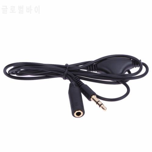 3.5mm Headphone Extension Cords Cable Earphone in Line Volume Control Cable Stereo Male to F3.5mm Stereo Audio Adaptor New