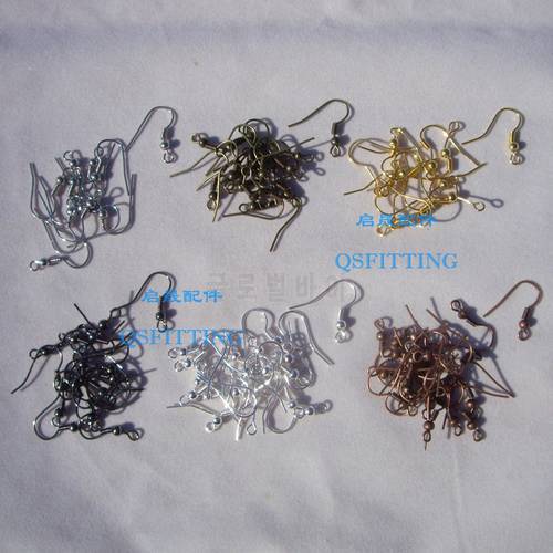 DIY accessories for earring making metal ear hook 6 different plating earring Making Departments Jewelry findings 50 pcs