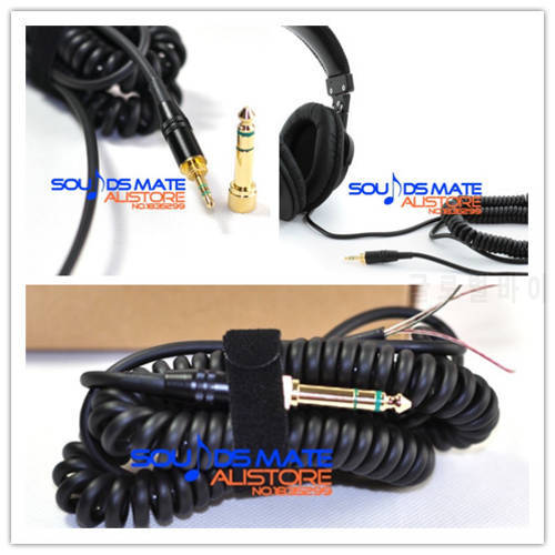DIY Replacement DJ Headphone Cable Cord Line Wire With PLUG For Repair Headphone Headsets