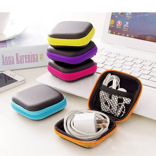 FFFAS Earphone Wire Storage Box Zipper Protective USB Cables Storage Container Organizer Case headphones charger SD Card Box
