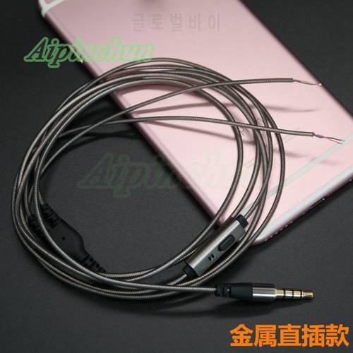 Aipinchun 3.5mm DIY Earphone Audio Cable with Microphone Repair Replacement Headphone Wire AA0190