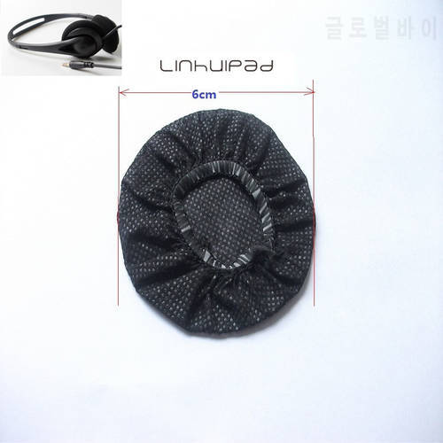 Linhuipad 6-7cm BLACK Non Woven Disposable Sanitary Headphone Cover 20pcs/lot Free shipping
