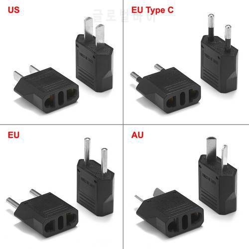 1/3/5/10/20pcs EU Plug Adapter AU American US To EU Euro Travel Adapter Type C Electric Plug Converter Power Sockets Outlet