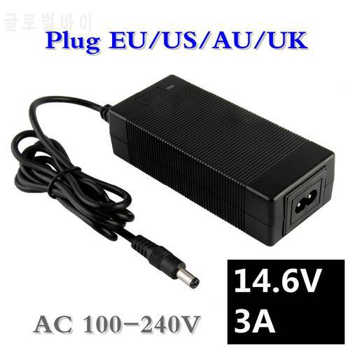 14.4 or 14.6V 3A Battery charger for 4S 3.2V 4series Lifepo4 Battery pack with 3A constant charging current