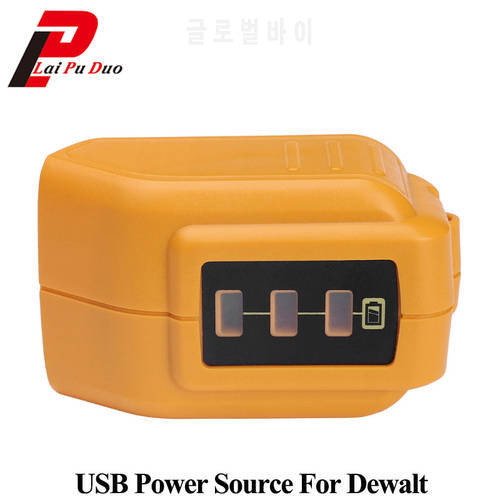 DCB090 USB Converter Charger For DEWALT 14.4V 18V 20V Li-ion Battery Converter USB Device Charging Adapter Power Supply