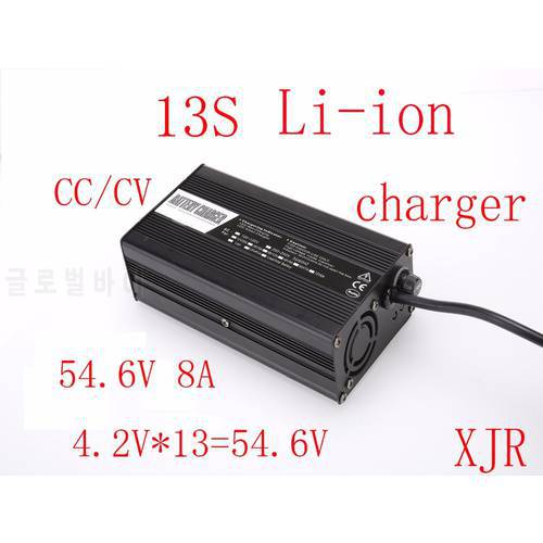54.6V 8A charger for 13S lipo/ lithium Polymer/ Li-ion battery pack smart charger support CC/CV mode 4.2V*13=54.6V