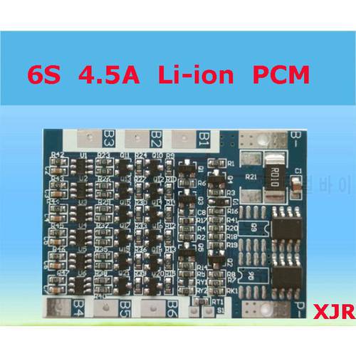 6S 4.5A 25.2V lipo lithium Polymer BMS/PCM/PCB battery protection circuit board for 6 Packs 18650 Li-ion Battery Cell