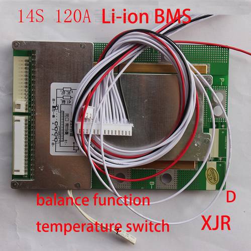14S 120A version D lithium Polymer lipo BMS/PCM/PCB battery protection board for 14 Packs 18650 Li-ion Battery Cell w/ Balance