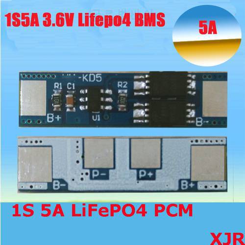 1S 5A 3.6V LiFePO4 BMS/PCM/PCB battery protection circuit board for 1 Packs 18650 Battery Cell