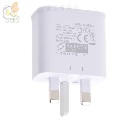 Fast charger 5.3V 2A UK Plug Wall Charger For Samsung Galaxy Note 3 4 5 6 UK Charger push third pin foot S6 s7 s8 good 50 pcs