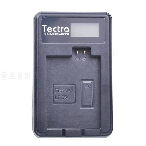 Tectra LP -E5 LP E5 LCD USB Digital Charger for Canon 500D,450D,1000D, EOS Rebel T1i, XS, XSi,Kiss X3, X2Camera battery charger