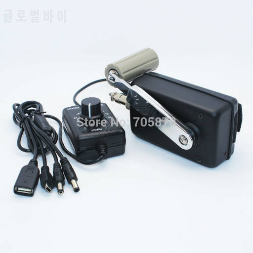 Outdoor Portable Phone Charger Civil Hand Crank Generator Small Dynamo with DC-DC Converter