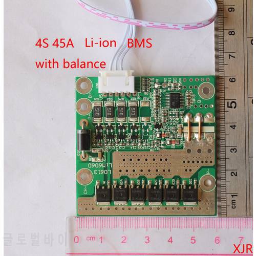 4S 45A PCM PCB BMS 18650 li-ion battery protect board for 4 Packs 18650 Li-ion Battery Cell w/balance