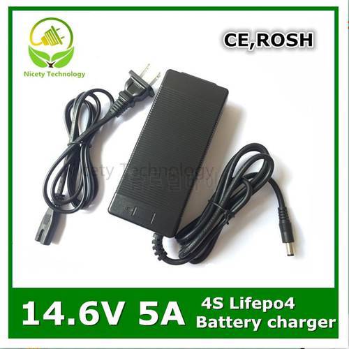 14.6V 5A LiFePO4 charger 4Series 12V 5A Lifepo4 battery charger 14.4V battery smart charger For 4S 12V LiFePO4 Battery