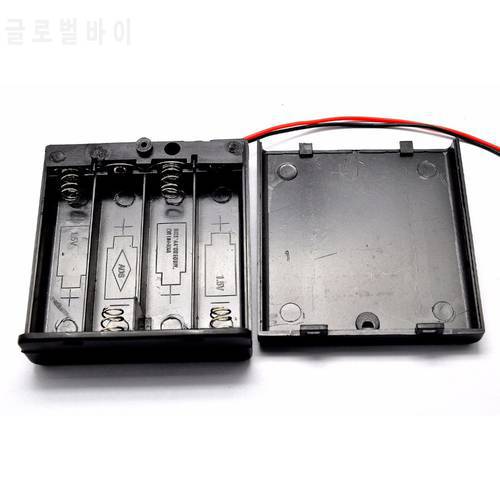 6V 4 X AA Battery Holder Case Slot Holder Plastic Storage Box With OFF/ON Switch Wires For RC Parts For Output DC 6V