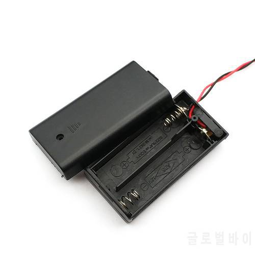 2 AA 3V Battery Case Holder Box Base Socket With Wires,Switch and Cover, Battery Holder 2 X 1.5V