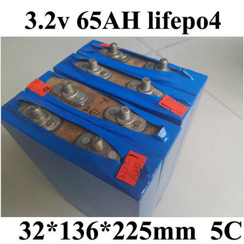 1pcs 3.2v 50ah lifepo4 5C 300a discharge current 12v/24v 65ah battery pack rechargeable batterie Golf cart wheelchair Solar