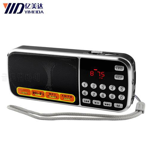 L-088 FM Radio Wireless MP3 FM dab Radio radyo Speaker Portable Stereo Rechargeable Radio with LCD Display Supports TF