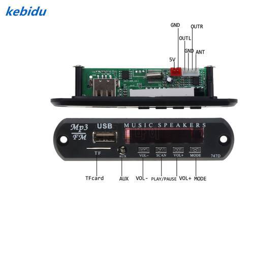 kebidu New Hot Remote WMA USB FM AUX TF FM Radio MP3 Decoder Audio Board Music Speaker for Car Kit Wholesale No Bluetooth 6V 12V