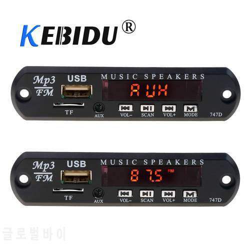 Kebidu Hot WMA USB FM AUX TF Radio MP3 Decoder Audio Board No Bluetooth With Remote Music Speaker For Car