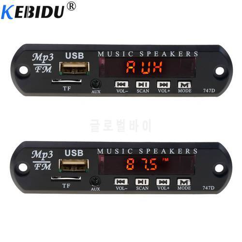 kebidu 5V 12V MP3 Decoder Board Remote Module AUX 3.5 mm TF FM Radio Audio mp3 player bluetooth USB For Car Remote Music Speaker