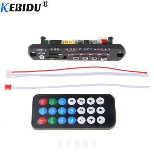 kebidu USB TF Radio FM AUX Wireless Bluetooth MP3 Player Decoder Board Module 5V 12V 24V WMA MP3 Audio 3.5mm For Car for iPhone