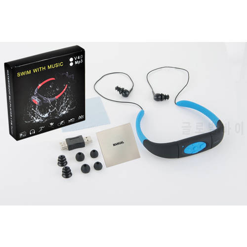 8GB Waterprof MP3 Player FM Radio Head Wearing MP3 Players Diving Swim etc IPX8 Waterproof