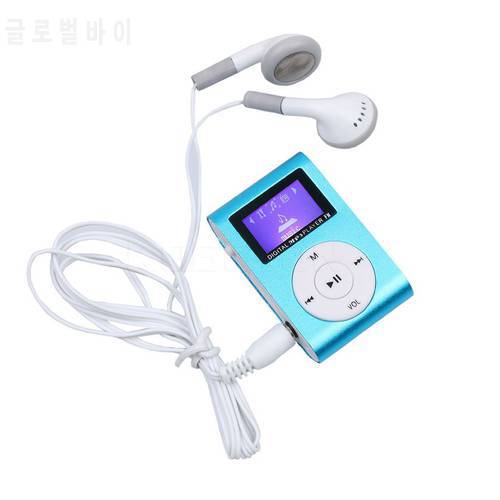kebidu Mini USB Clip MP3 Player LCD Screen Support 32GB Micro SD TF Card Digital Mp3 players with headset for music