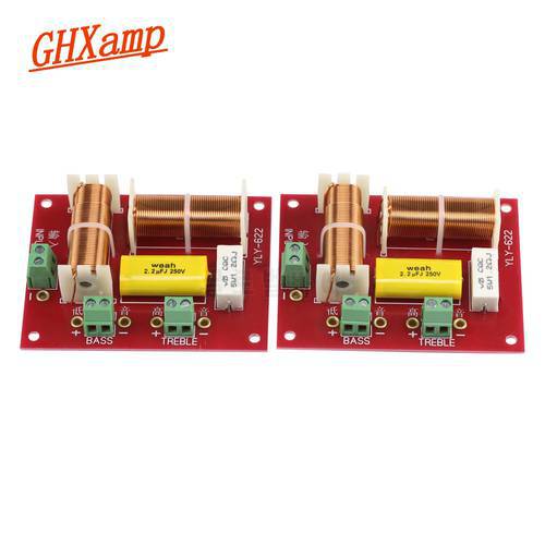 GHXAMP 200W Speaker Divider 2 Way Crossover 5000HZ Tweeter and Bass Two-way Crossover Auido Board 2PCS