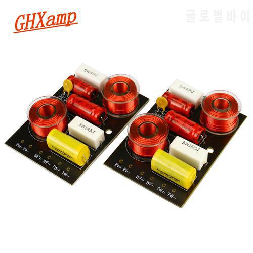 GHXAMP 2 Way Tweeter Bass Speaker Crossover 30W 3.0KHz Two way divider Treble Woofer Frequency divider Standard 12db/oct 2PCS