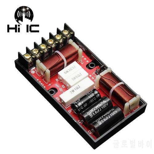 1Pcs HIFI Treble Bass 2 Way Audio Frequency Divider DIY Crossover Filters For Home Audio Car Audio 80W Filter