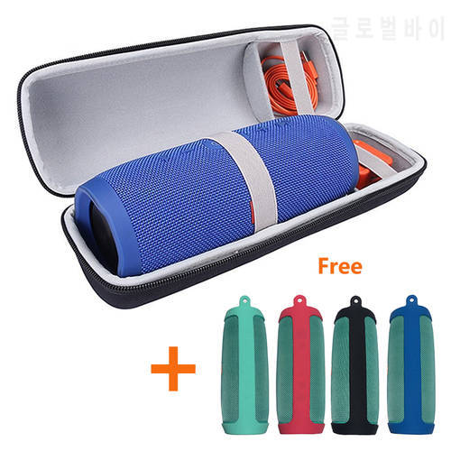 2 in 1 Hard EVA Carry Zipper Storage Box Bag+ Soft Silicone Case Cover for JBL Charge 3 Bluetooth Speaker For JBL Charge3 Column