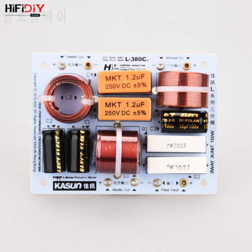 HIFIDIY LIVE Hi-Fi 2 3 4 Way 3 speaker Unit (tweeter + mid +bass ) Speakers audio Frequency Divider Crossover Filters L-380C
