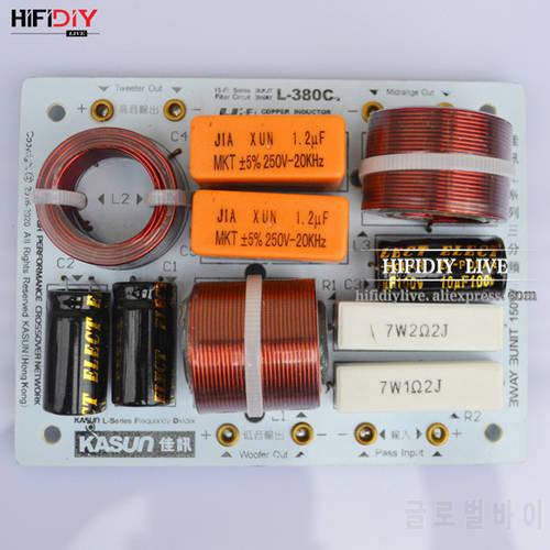 HIFIDIY LIVE L-380C 3 Way 3 speaker Unit (tweeter + mid +bass )HiFi Home Speakers audio Frequency Divider Crossover Filters