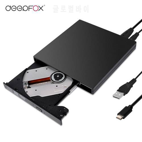 Deepfox USB 3.1 Type C External CD DVD RW Optical Drive DVD Burner DVD Writer Super Drive For Laptop Notebook