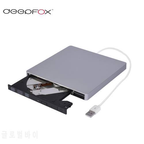 Deepfox USB 2.0 DVD Burner DVD ROM Player External Optical Drive CD/DVD RW Writer Recorder Drives For Laptop Computer Mac PC