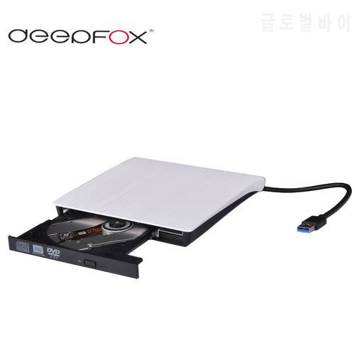Deepfox USB 3.0 External Optical Drive DVD CD-RW Burner Drive Plug And Play For PC Mac Laptop Netbook